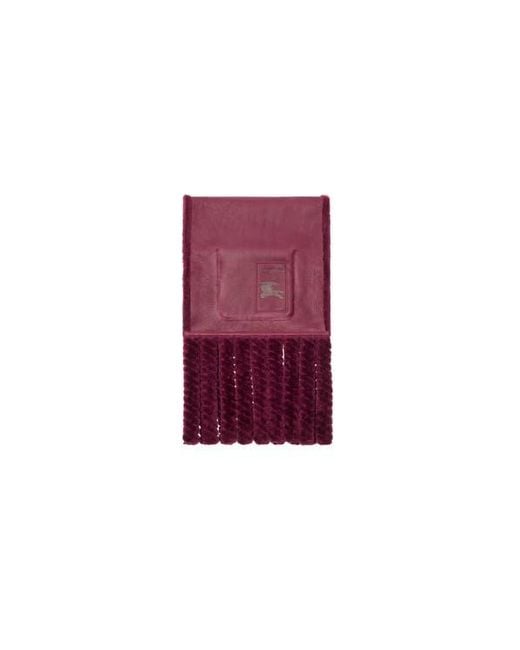 Burberry Purple Shearling Scarf