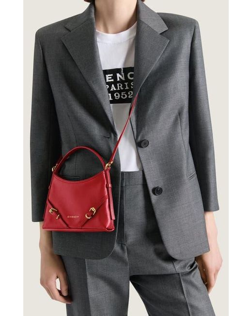 Givenchy Red Nano Voyou Leather Crossbody Bag