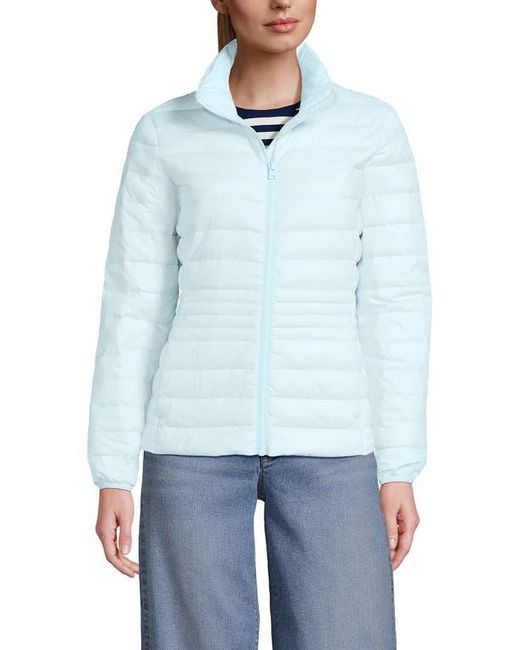 Lands' End Blue Wanderweight Ultralight Packable Down Jacket