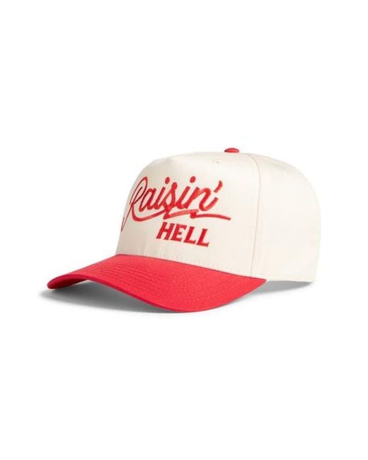 Friday Feelin Red Raisin' Hell Baseball Hat