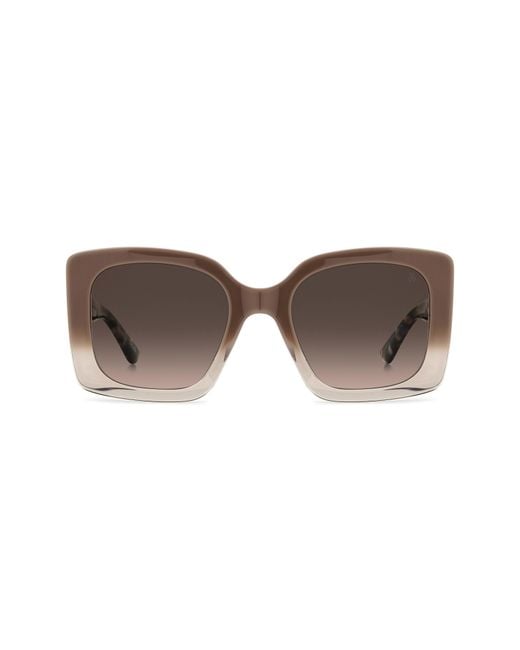 Stuart Weitzman Brown 53Mm Gradient Square Sunglasses
