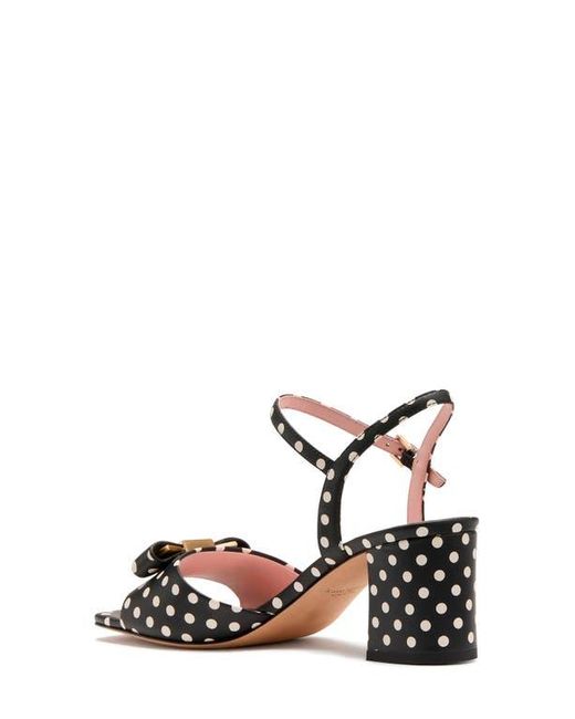Kate Spade Black Bowdie Breezy Dot Ankle Strap Sandal