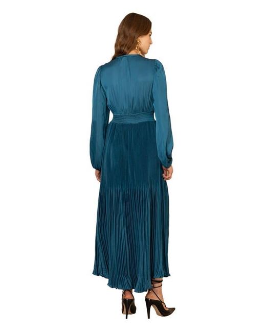 Hale Bob Blue Alisson Charmeuse Dress