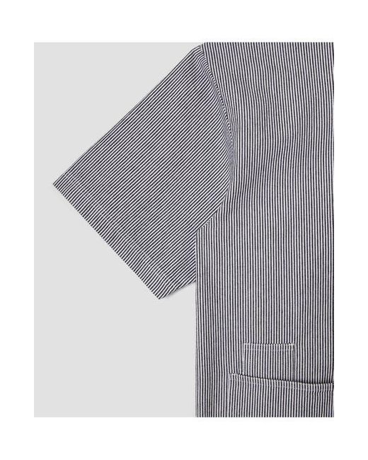 Stan Ray Gray Pinstripe Cotton Utility T-Shirt for men