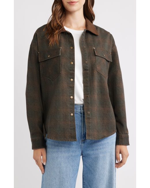Thread & Supply Black Plaid Cotton Shacket