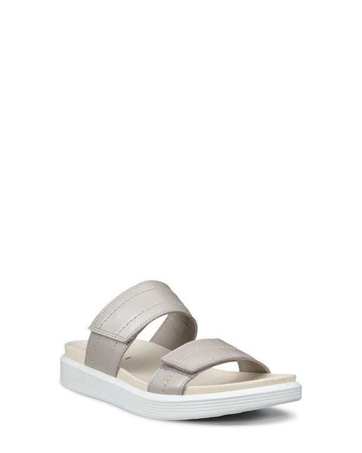 Ecco White Soft Mule Sandal