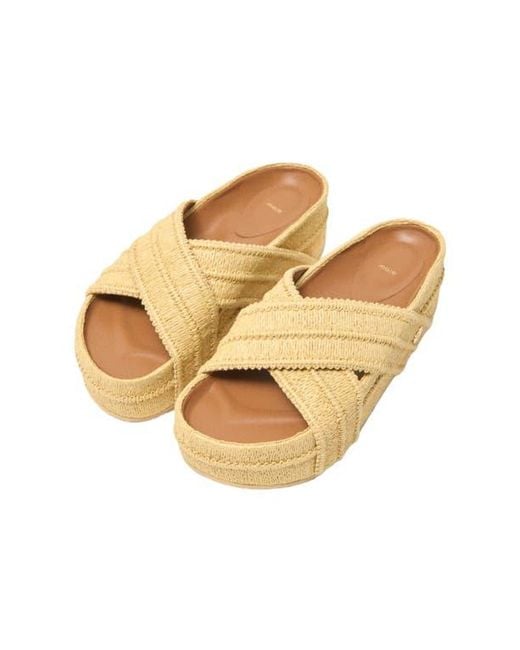 Maje Natural Platform Sandals
