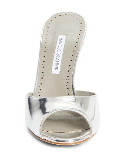 Manolo Blahnik Metallic Astucla Sandal