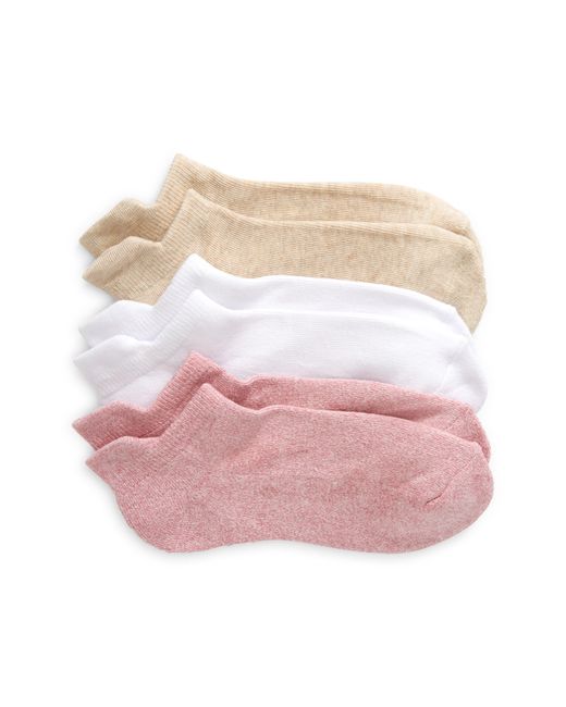 Nordstrom Pink 3-pack Everyday Tab Ankle Socks