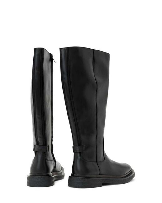 AllSaints Black Escher Rider Knee High Boot