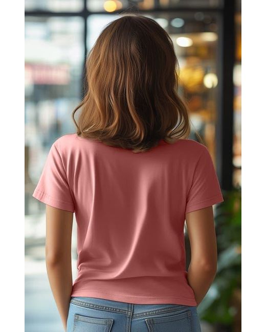 Alix Pink Jersey Relaxed Tee