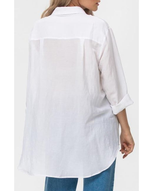 PIETRO BRUNELLI MATERNITY White Button Down Maternity Shirt