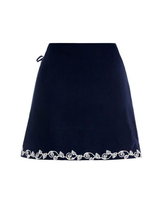 Agua Bendita Black Danina Batik Wrap Cover-Up Skirt