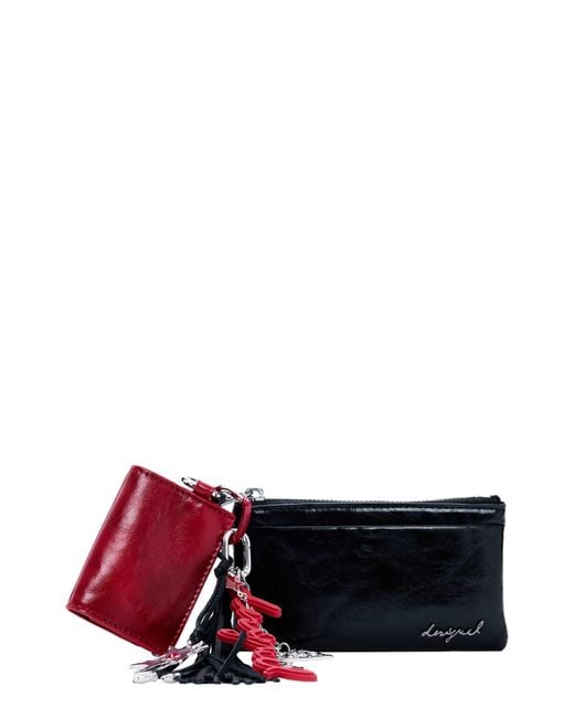 Desigual Red Small Charm Wallet