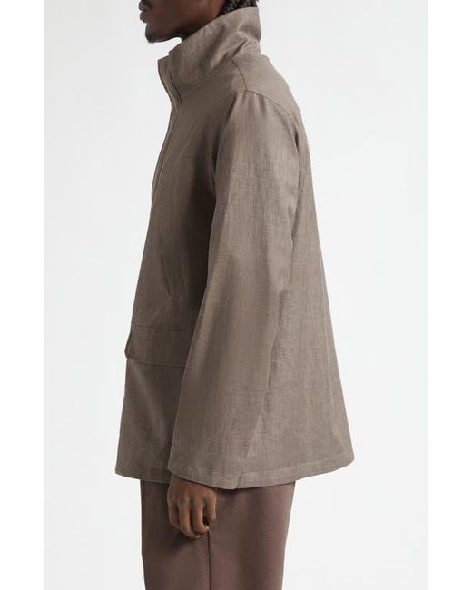 Herno Brown Storm System Long Jacket for men