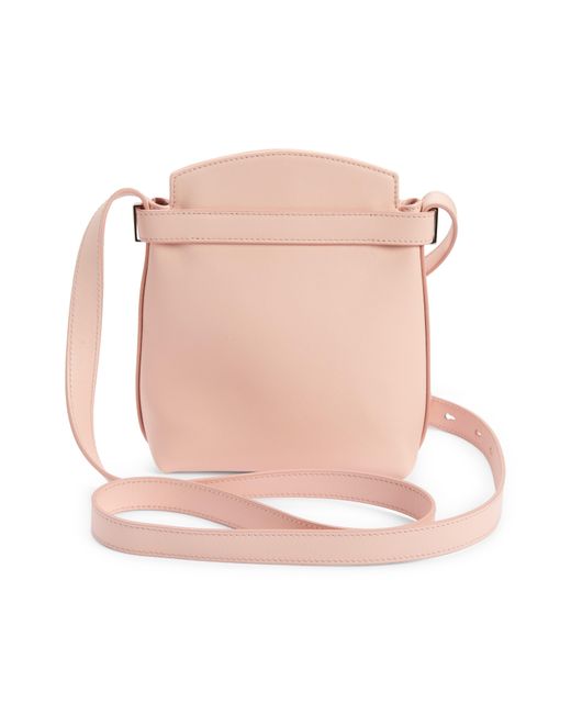 Ferragamo Pink Hug Bicolor Leather Crossbody Mini Bag