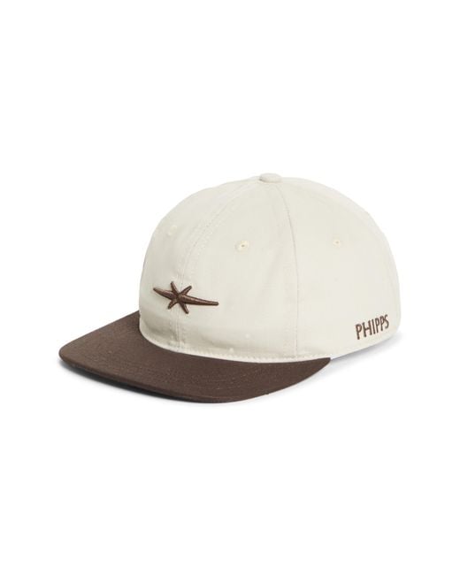 Phipps White Two-Tone Adjustable Dad Baseball Cap for men