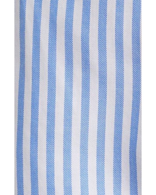 Beach Lunch Lounge Blue Fallon Crop Button-Up Shirt
