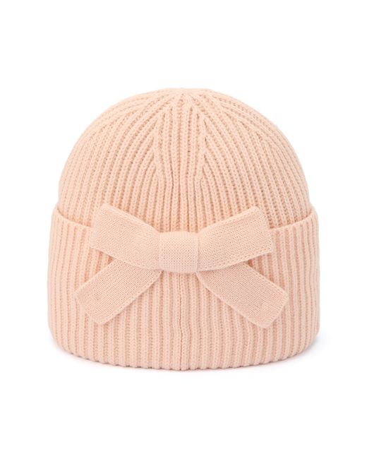 Kate Spade Pink Bow Rib Beanie
