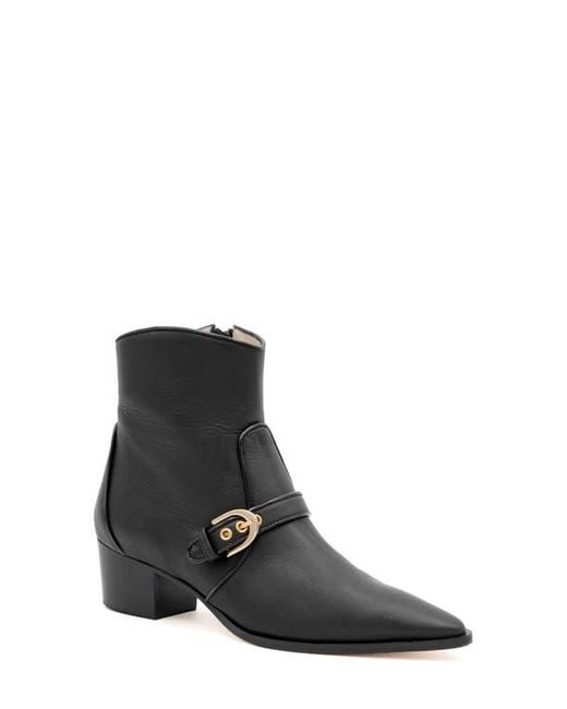 Amalfi by Rangoni Black Plotina Pointed Toe Bootie