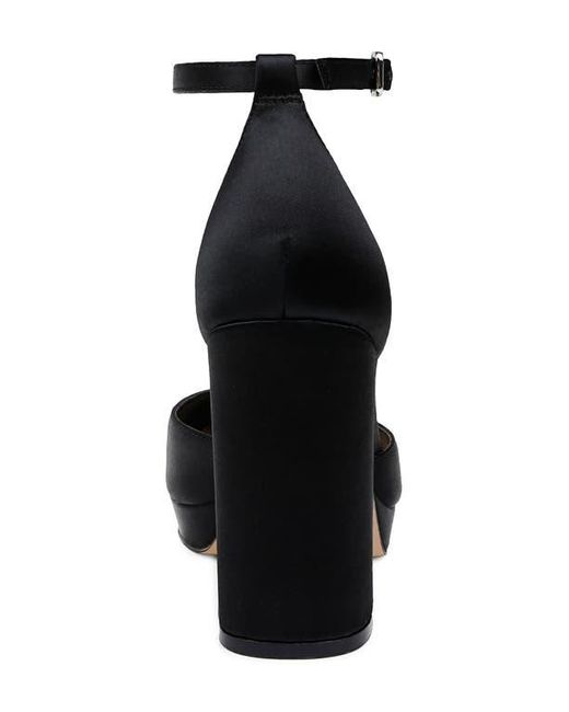 Badgley Mischka Black Stephanie Ankle Strap Platform Pump