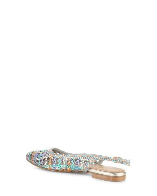 Bos. & Co. Blue Willow Slingback Cap Toe Flat