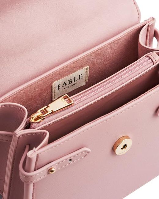Fable England Pink Small Structured Tote Bag