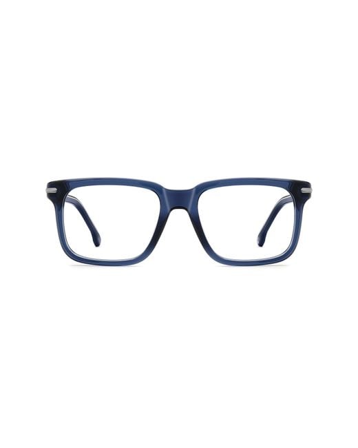 Carrera Blue 54Mm Rectangular Optical Glasses for men