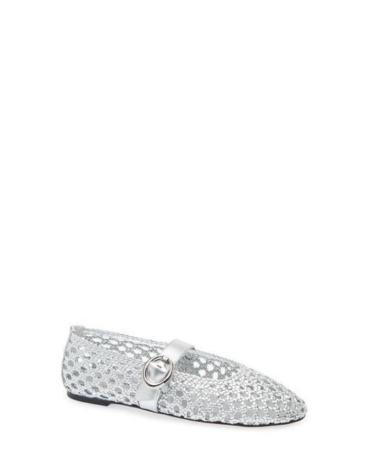 Stuart Weitzman White Thea Mary Jane Flat