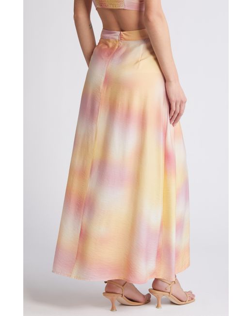 Something New Multicolor Heaven Hammered Satin Maxi Skirt