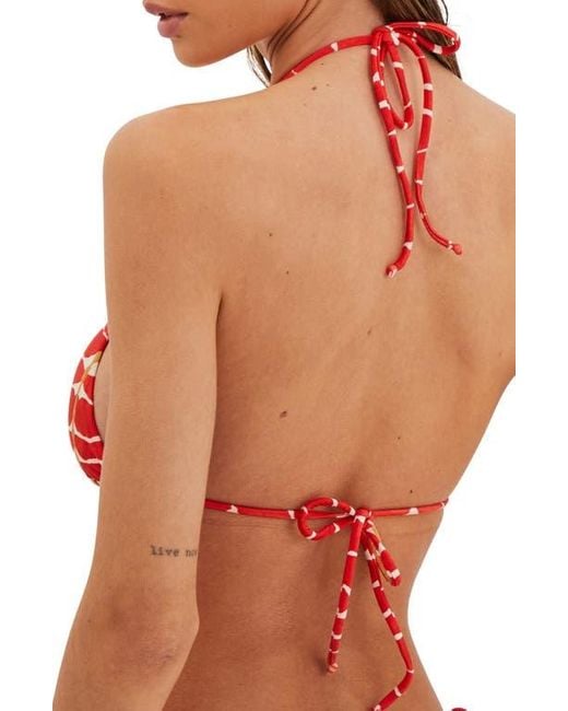 ViX Red Agni Triangle Bikini Top