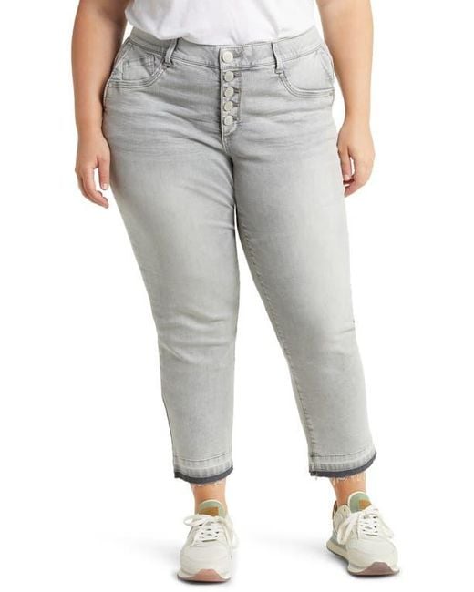 Wit & Wisdom Gray 'Ab'Solution Button Fly High Waist Jeans