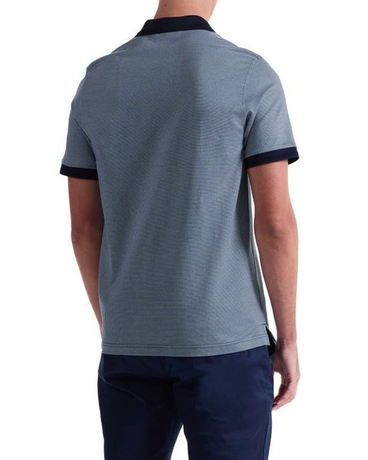Bugatchi Blue Quarter Zip Polo for men