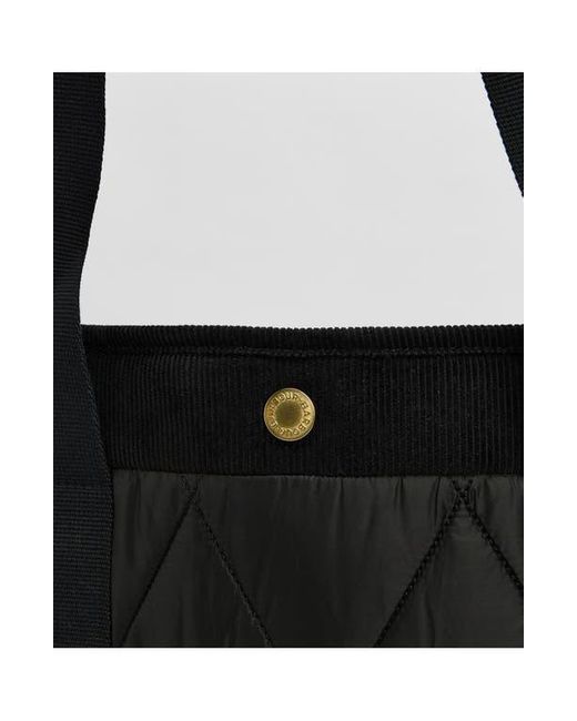 Barbour Black Healy Mixed Media Tote
