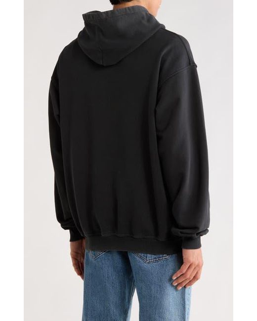 Represent Black Thoroughbred Oversize Cotton Graphic Hoodie for men