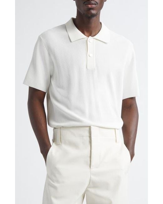 Jacquemus White Le Polo Maille Loose Fit Piqué Polo for men