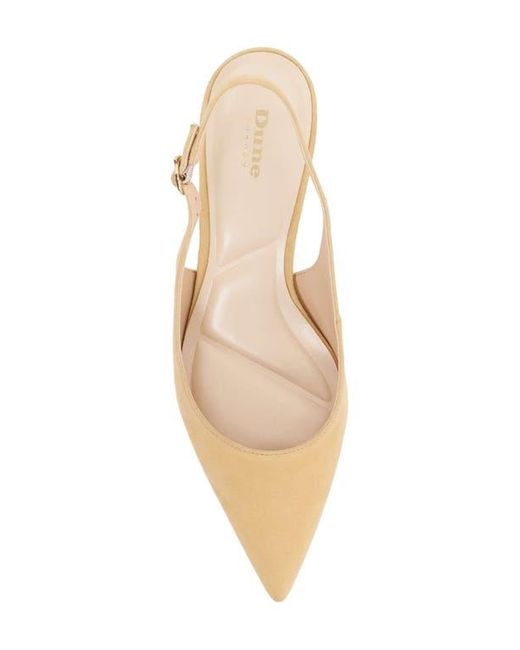 Dune Natural Celinna Pointed Toe Slingback Pump