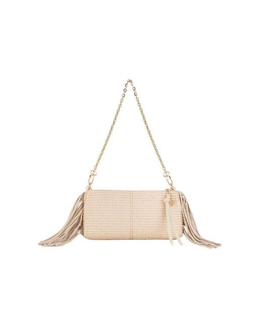 Maje Natural Miss M Raffia-Look Clutch Bag