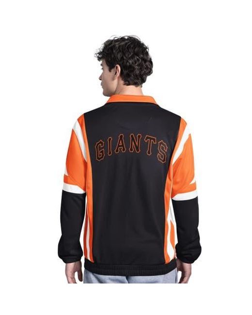 Starter Black San Francisco Giants Contender Tricot Full-Zip Track Jacket for men