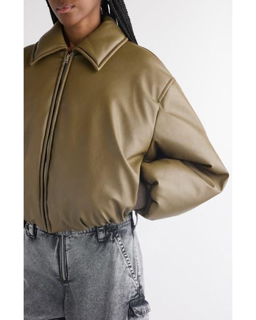 Acne Brown Onnea Coated Bomber Jacket