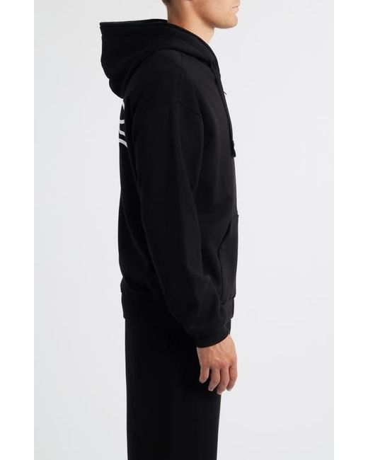 ICECREAM Black Hard Shell Graphic Zip Hoodie for men