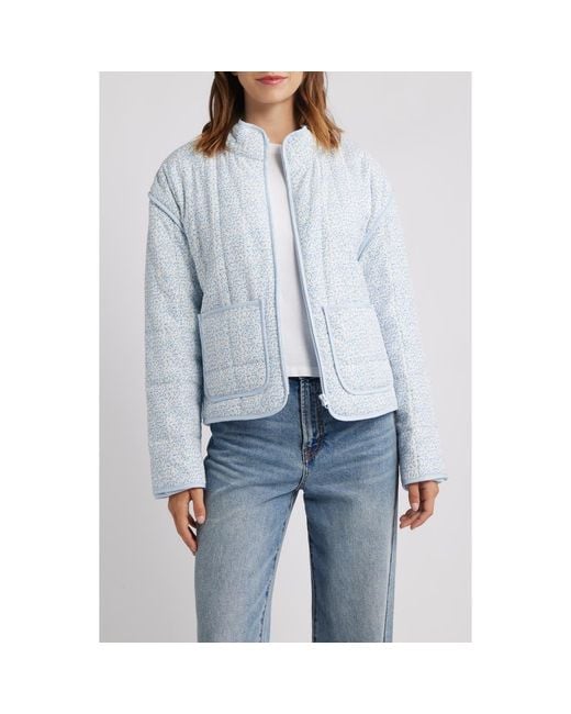 Thread Supply Women's Blue Quilted Jacket