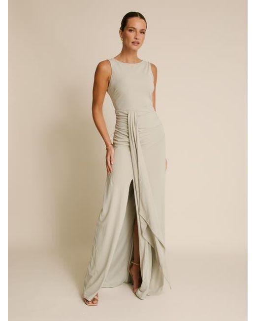 Six Stories Natural Drape Gathered Sleeveless Stretch