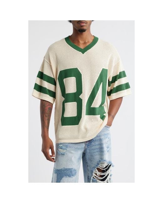 DIET STARTS MONDAY Green Knit Mesh Jersey for men