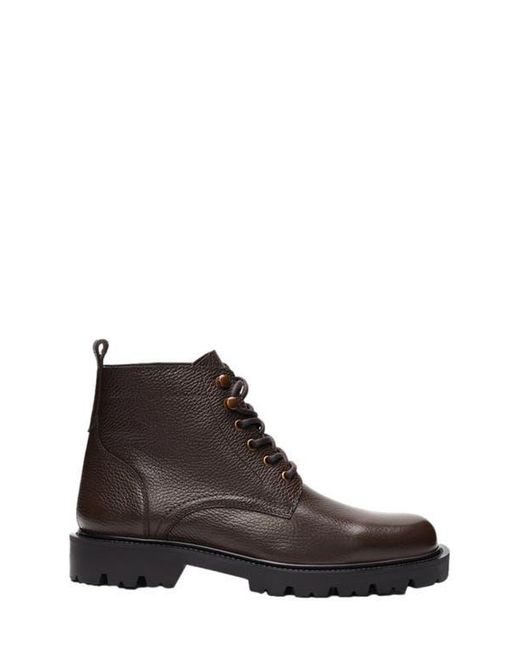 A. Veer Black Robert Lace-Up Boot for men