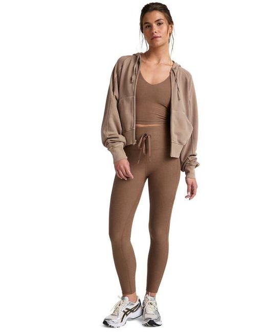 Beyond Yoga Brown Space Dye Pocket Midi Leggings