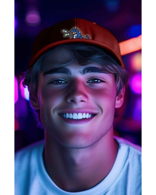 Alix Red Big Lizard Cap for men