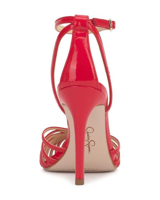 Jessica Simpson Red Paveri Ankle Strap Pointed Toe Pump