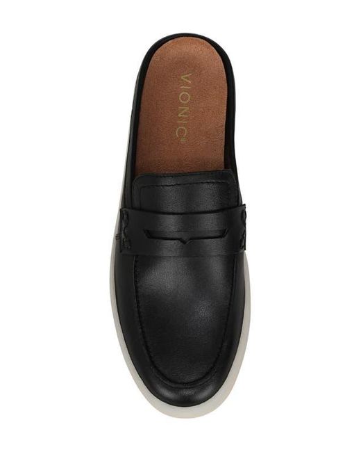 Vionic Black Uptown Penny Loafer Mule