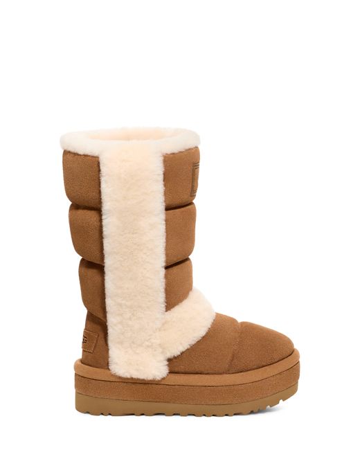 UGG ugg r Chillapeak Genuine Shearling Trim Tall Boot in Brown Lyst